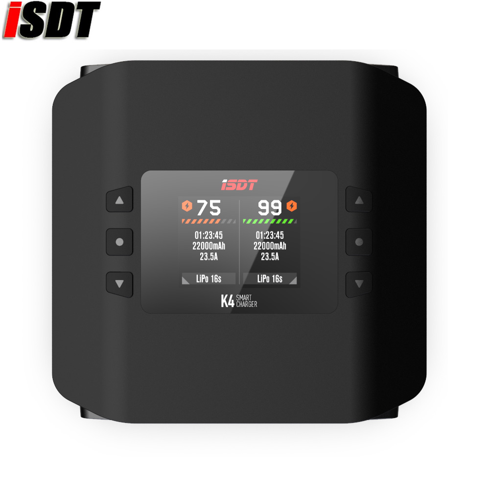 Isdt K4 Dual Lipo Charger - เครื่องชาร์จแบตเตอรี่อัจฉริยะ ISDT K4 แบบสองช่องสัญญาณ รองรับโหมด AC/DC