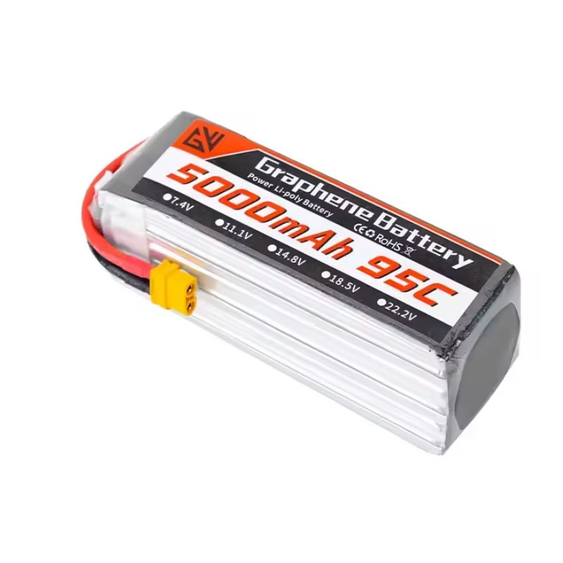 แบตเตอรี่ลิโพ 6S 5000mAh XT60  - 6S Lipo Battery 22.2V 5000Mah บทวิจารณ์และราคา